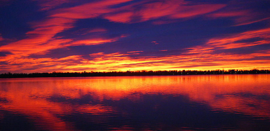 Sky And Water Photograph - Sunrise over Lake Loveland #1 by Billie Colson