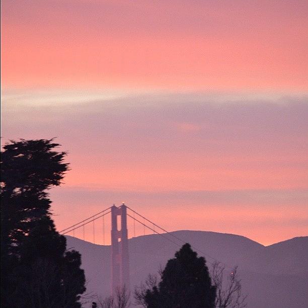 San Francisco Photograph - Sunset at Golden Gate #1 by Birgit Zimmerman