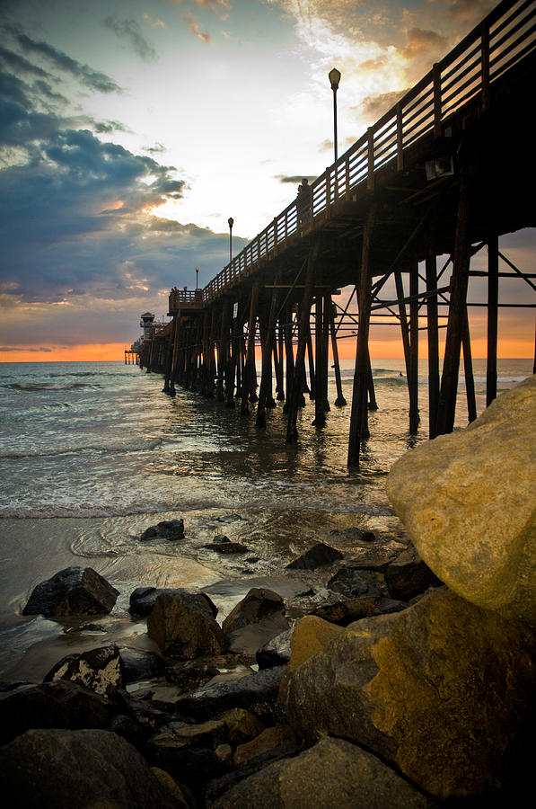 Sunset at Oceanside Pier #1 Photograph by Mickey Clausen