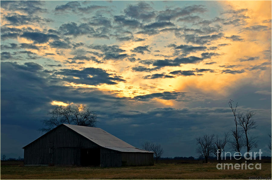 Sunset at the farm #1 Photograph by Debbie Portwood