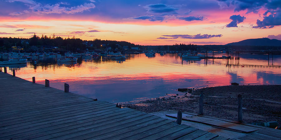 Sunset Bass Harbor Maine #1 Photograph by Dale J Martin