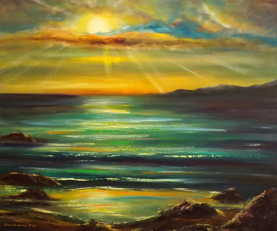 Sunset #4 Painting by Gina De Gorna