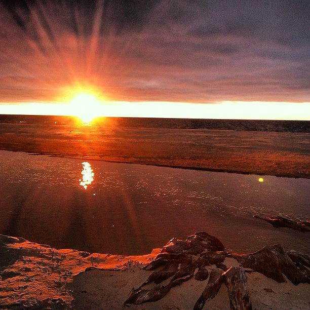 Sunset Photograph - Sunset Lake Michigan #1 by Kathy Markovich