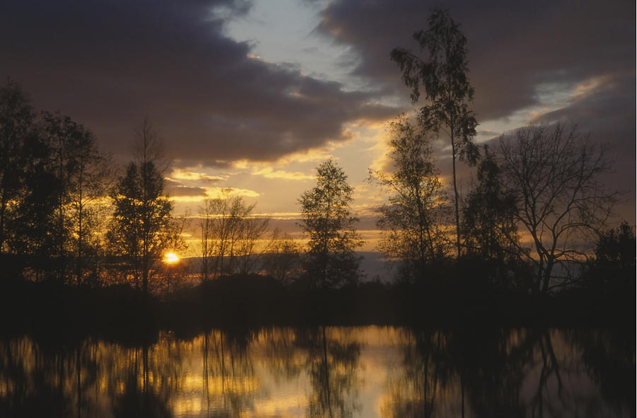Sunset Photograph - Sunset on a lake #2 by Patrick Kessler