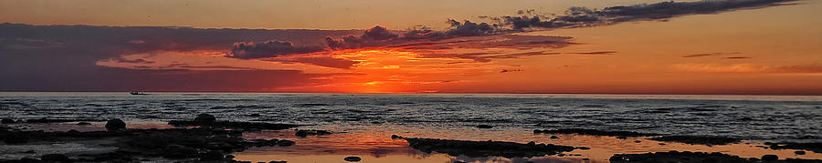 Sunset Photograph - Sunset Over Lake Michigan #1 by Brian Mollenkopf