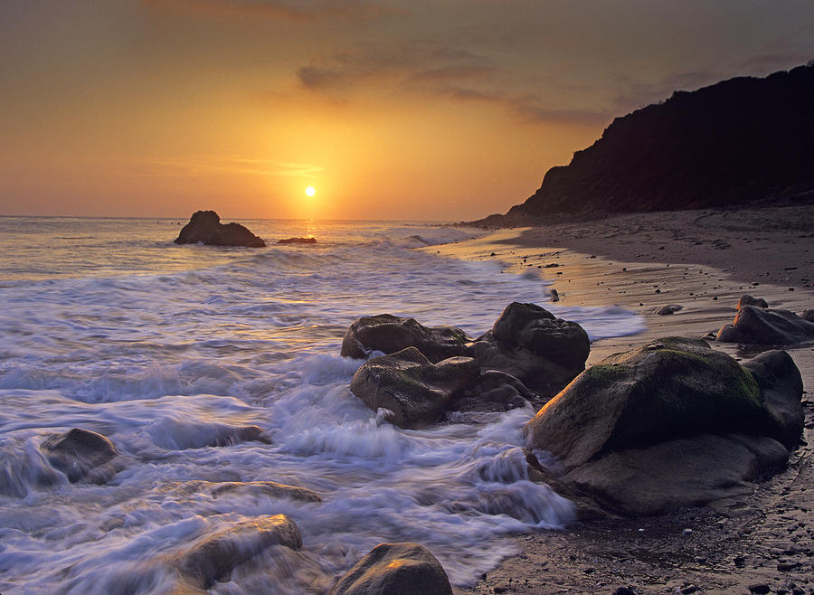 Sunset Over Leo Carillo State Beach #1 Photograph by Tim Fitzharris