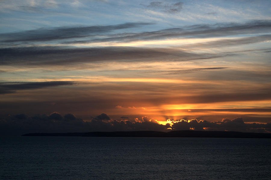 Sunset over Poole Bay #1 Photograph by Chris Day