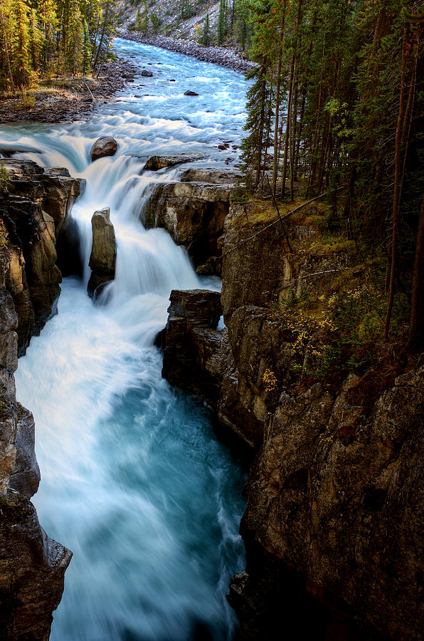 Sunwapta Falls In Jasper National Park Digital Art by Mark Duffy