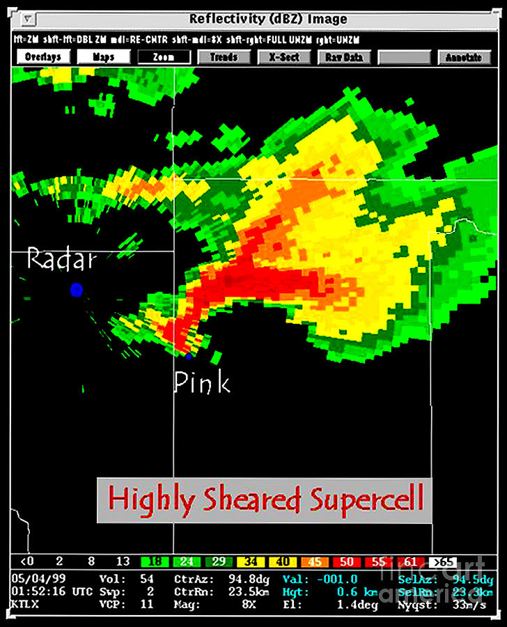Supercell With Hook Echo, Radar #1 Photograph by Science Source