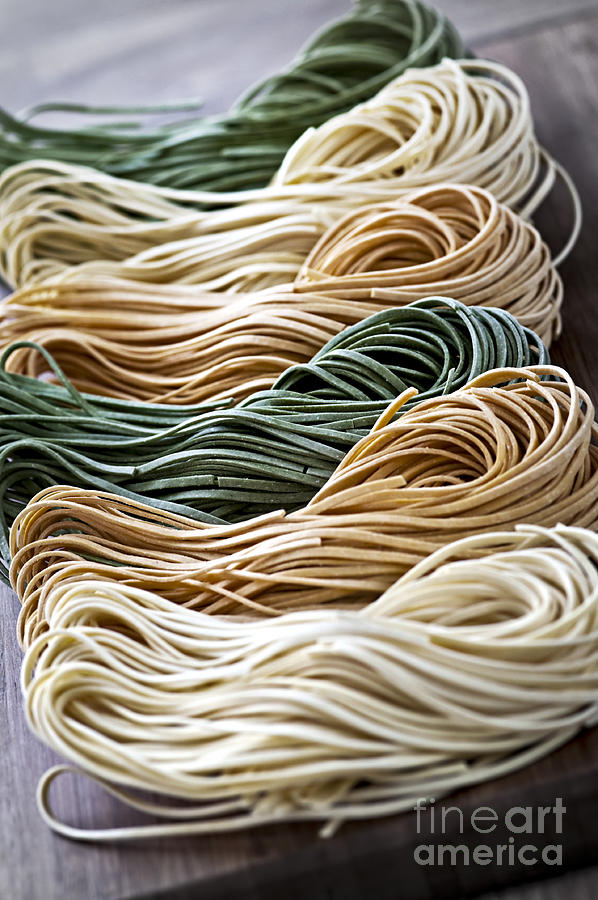 Spinach Photograph - Tagliolini pasta 2 by Elena Elisseeva