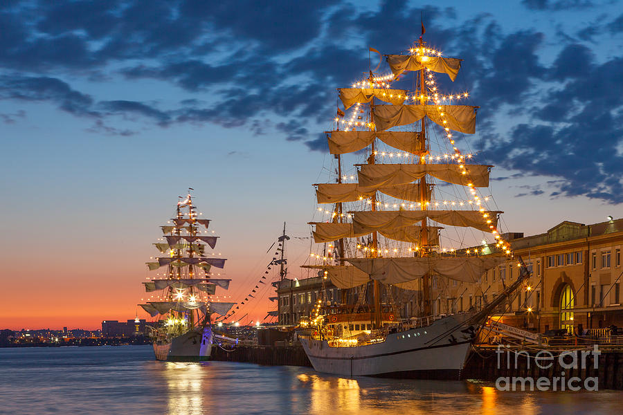 Tall Ship Sunrise #1 Photograph by Susan Cole Kelly