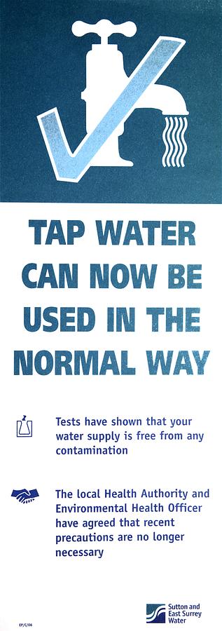 Sign Photograph - Tap Water Warning Sign #1 by Victor De Schwanberg