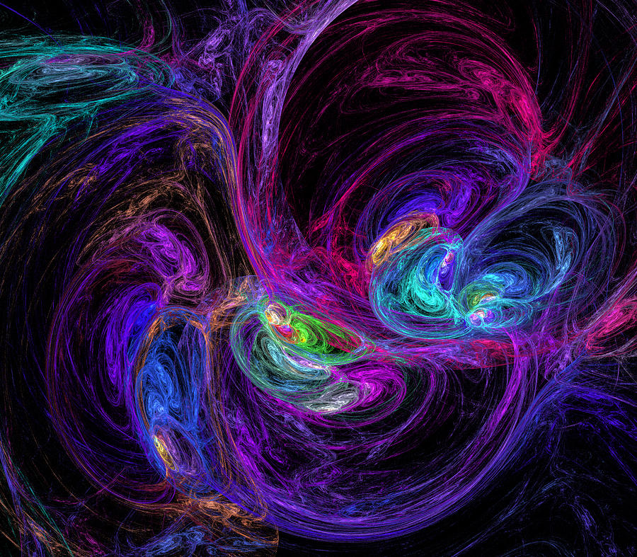 Technicolor Galaxies #1 Digital Art by Ricky Barnard