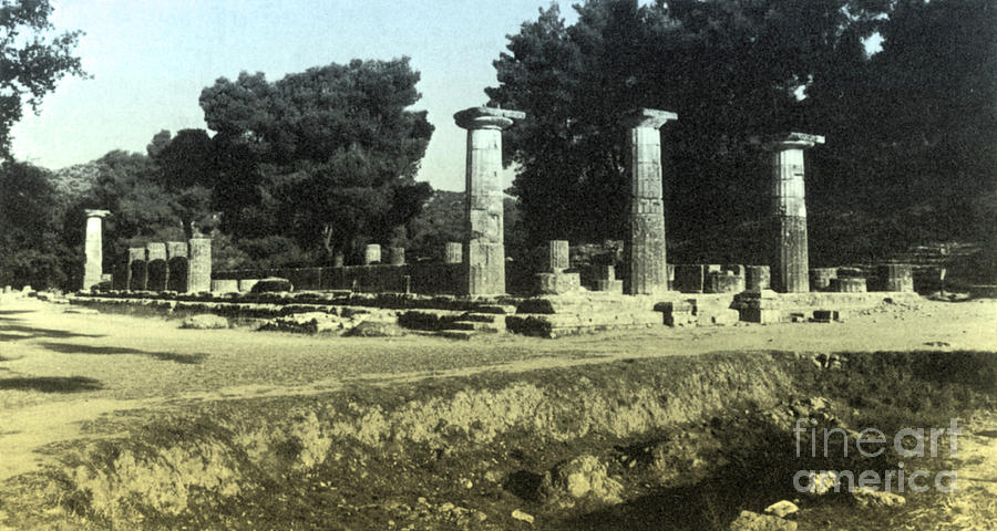 Temple Of Zeus, Olympia, Greece #1 Photograph by Photo Researchers