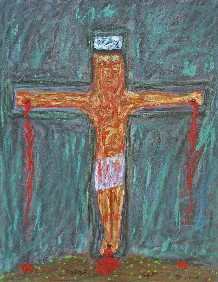 Abstract Drawing - Thank  God  For  Good  Friday #1 by Carl Deaville
