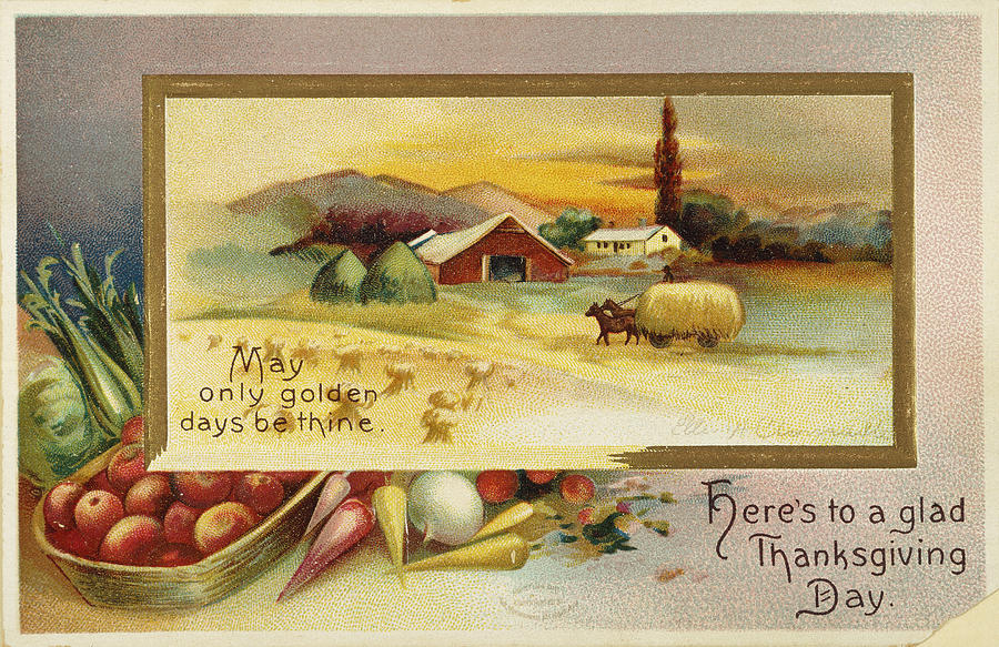 THANKSGIVING CARD, c1910 #1 Photograph by Granger