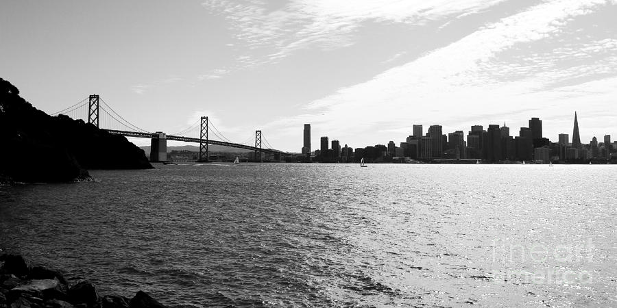 The Bay Bridge and The San Francisco Skyline Viewed From Treasure Island . 7D7771 #1 Photograph by Wingsdomain Art and Photography