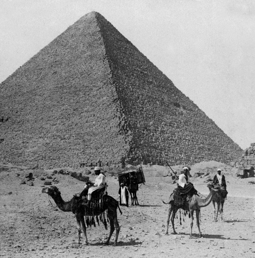 The Cheops Pyramid, 1897. Courtesy Photograph by Everett - Fine Art America