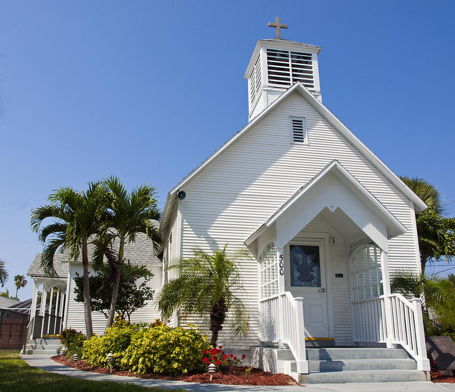 Beach Photograph - The Community Chapel of Melbourne Beach Florida #1 by Allan  Hughes
