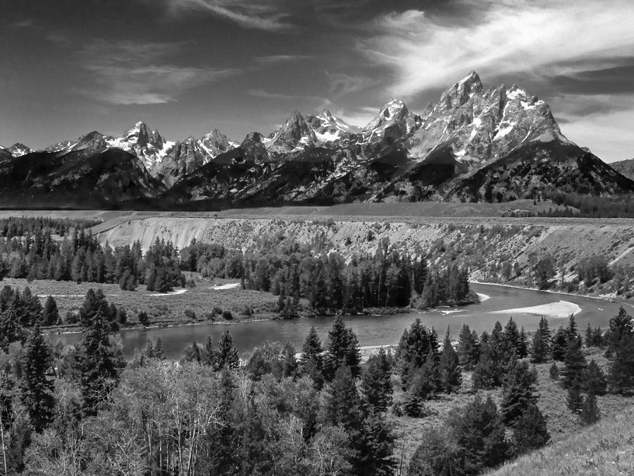 The Grand Tetons and the Snake River Photograph by Ken Smith