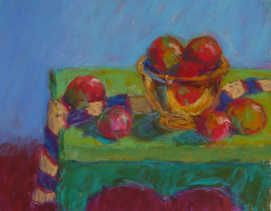 Still Life Pastel - The Green Table #2 #1 by Dolores Holt