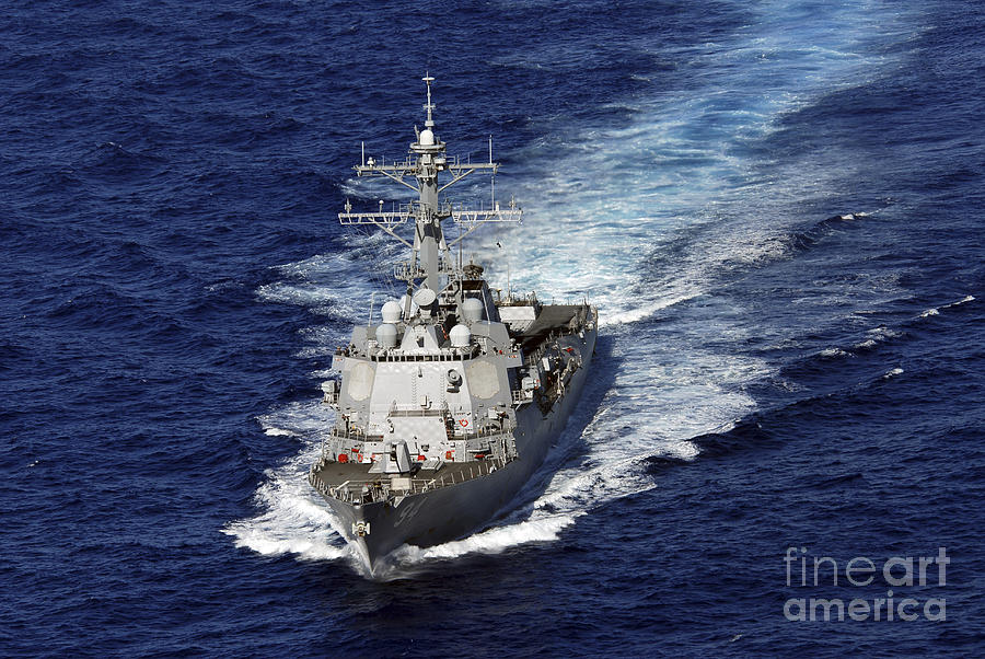Transportation Photograph - The Guided Missile Destroyer Uss Nitze #1 by Stocktrek Images