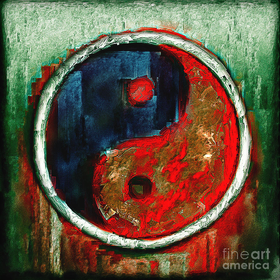 The Old Yin Yang Digital Art - The Old Yin Yang Fine Art Print