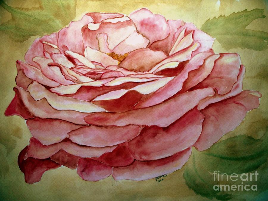 The Pink Beauty #1 Painting by Carol Grimes
