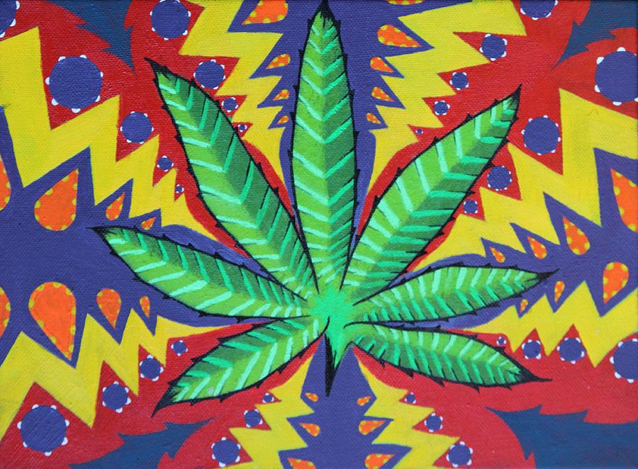 Weed Painting - The Pot by Landon Clary.