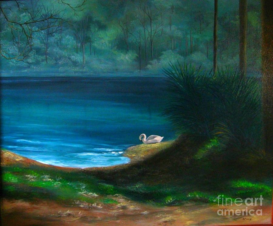 Swan Painting - The Swan by Patricia Lang Swan Painting - The Swan by Patricia Lang