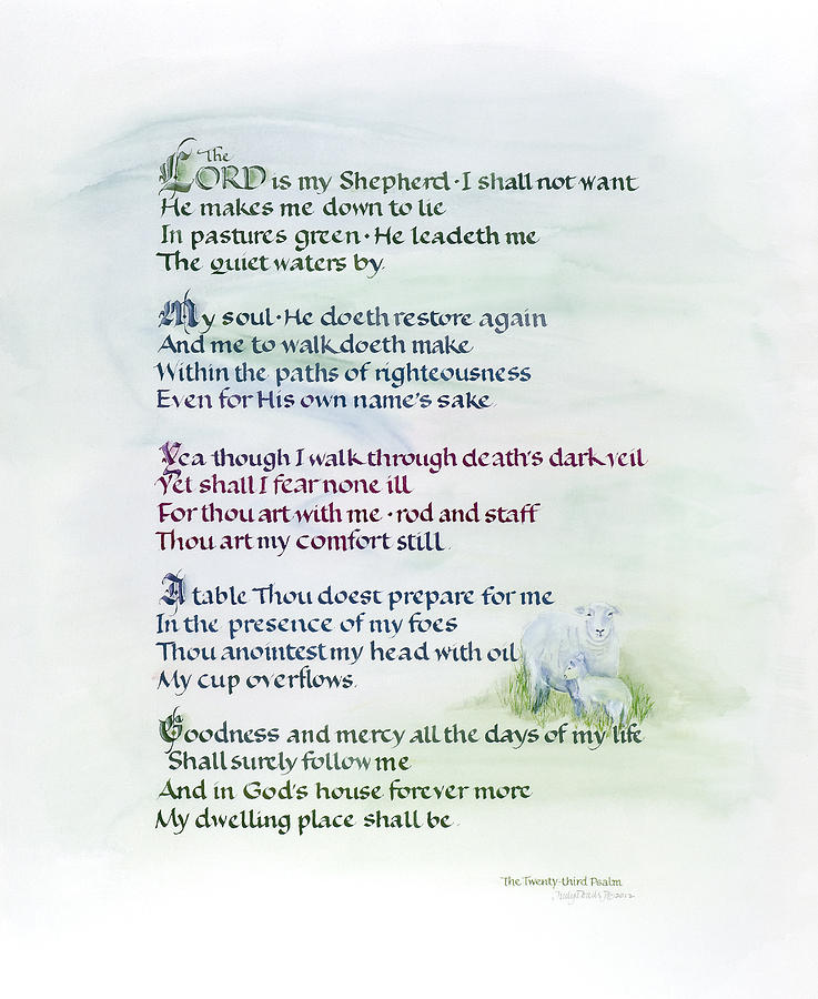 The Twenty-Third Psalm Painting by Judy Dodds