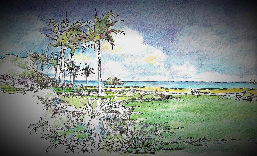 The View Drawing by Andrew Drozdowicz Fine Art America
