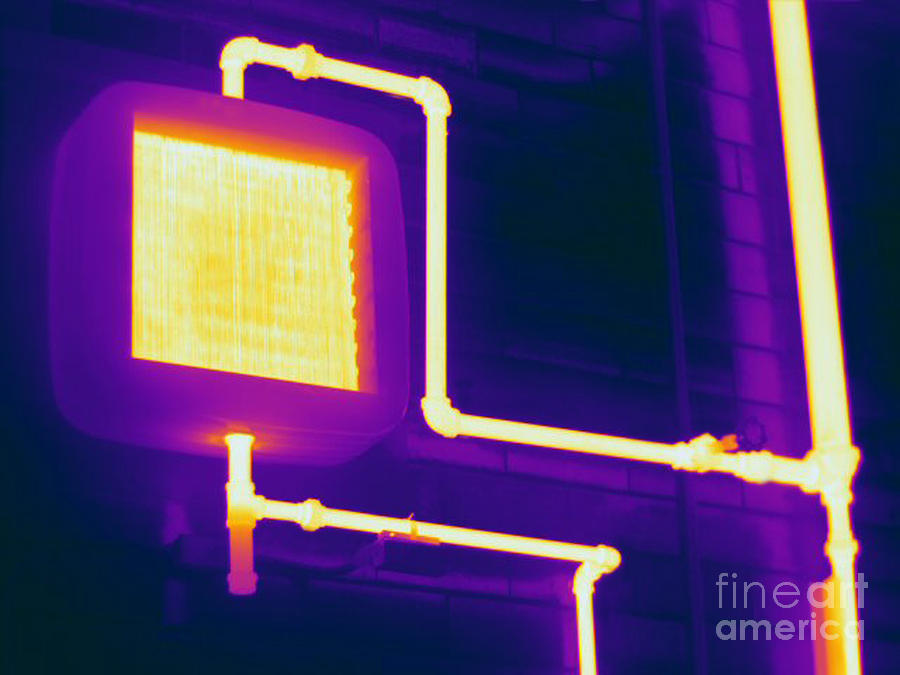 Thermogram Of Steam Pipes #1 Photograph by Ted Kinsman