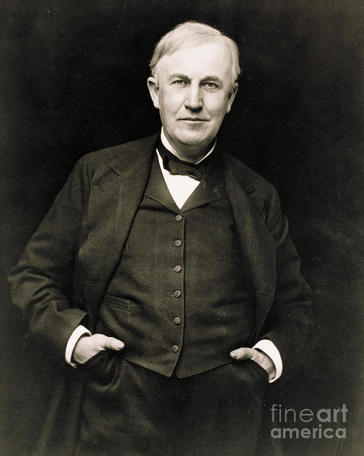 Thomas Edison, American Inventor #1 Photograph by Photo Researchers