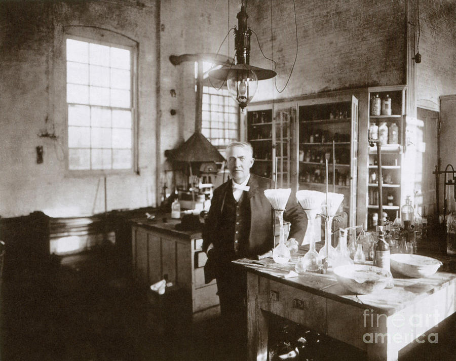 History Photograph - Thomas Edison, American Inventor #1 by Science Source