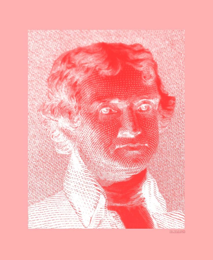 THOMAS JEFFERSON in NEGATIVE RED #1 Photograph by Rob Hans