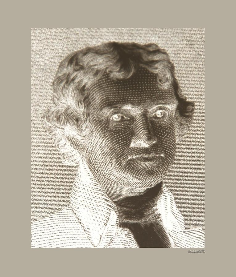 THOMAS JEFFERSON in NEGATIVE #1 Photograph by Rob Hans