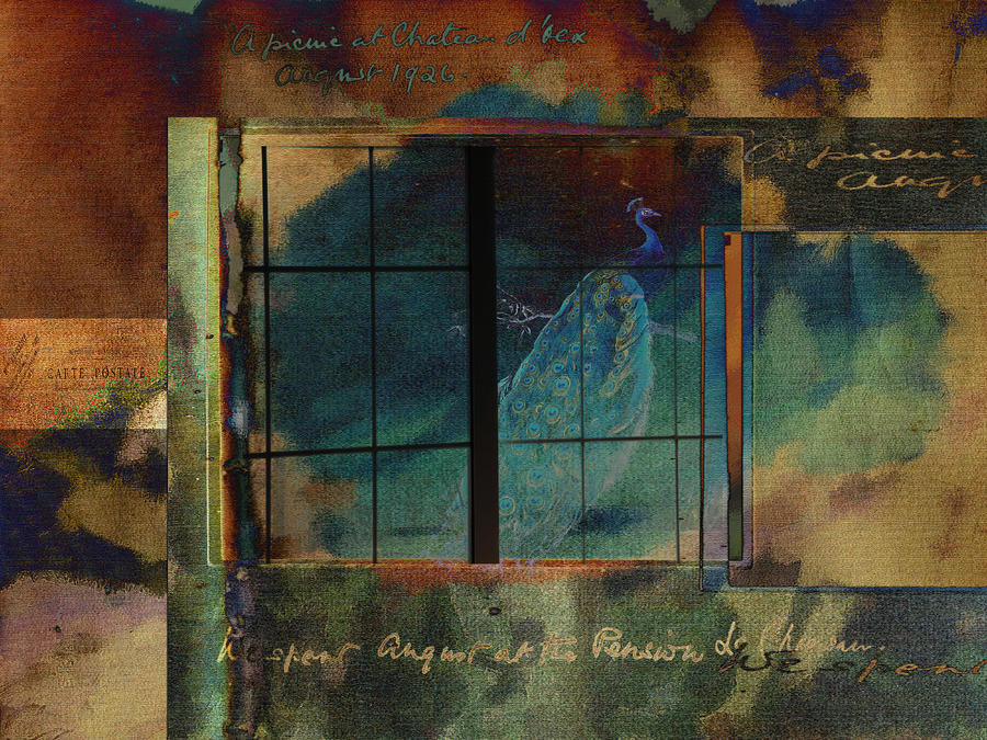 Peacock Digital Art - Through a Glass Darkly #1 by Sarah Vernon