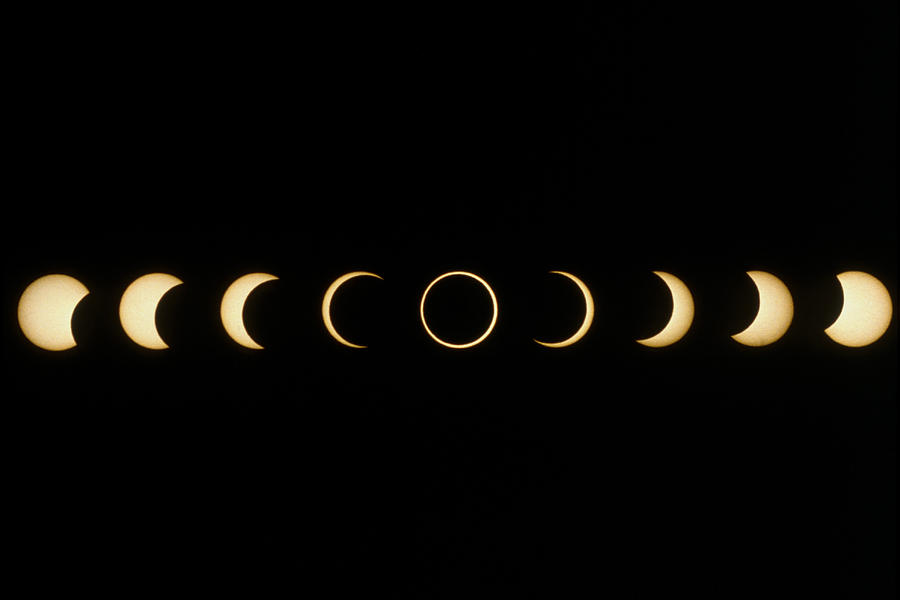 Time-lapse Image Of A Solar Eclipse #1 by Dr Fred Espenak