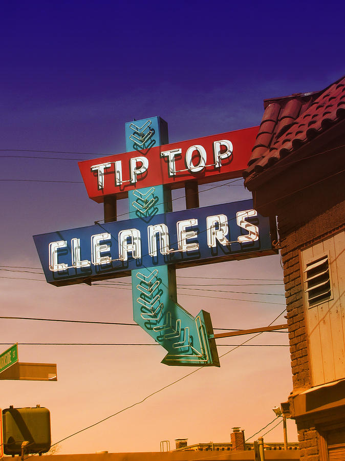 Tip Top Cleaners Retro Sign #1 Photograph by Kathleen Grace