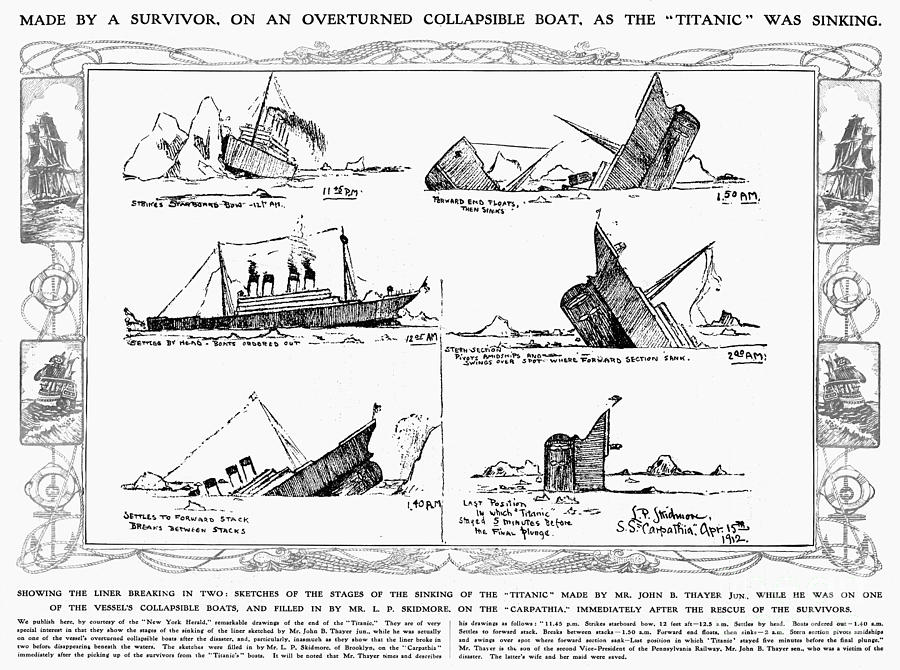 Titanic: Sinking, 1912 #1 Photograph by Granger