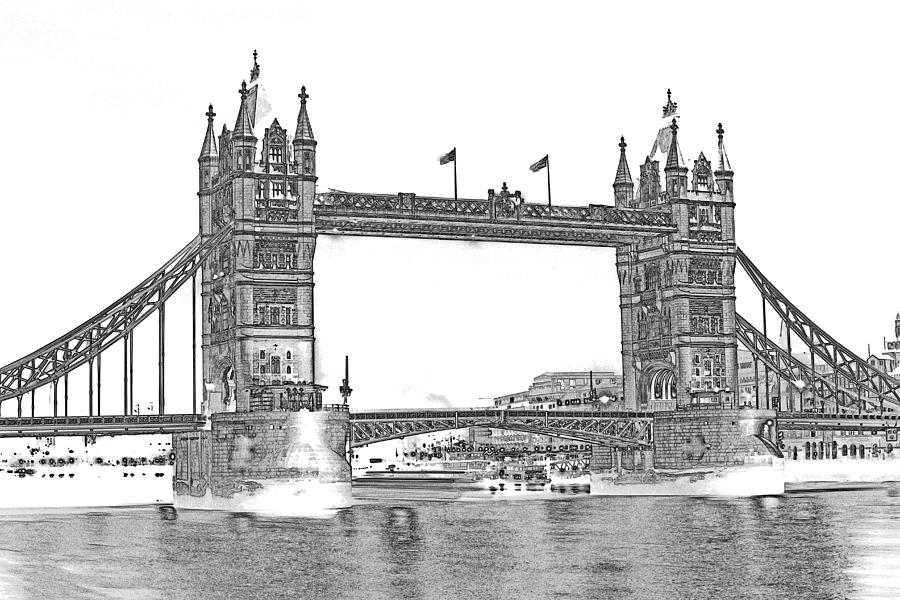 Tower Bridge London Digital Art by David Pyatt - Fine Art America