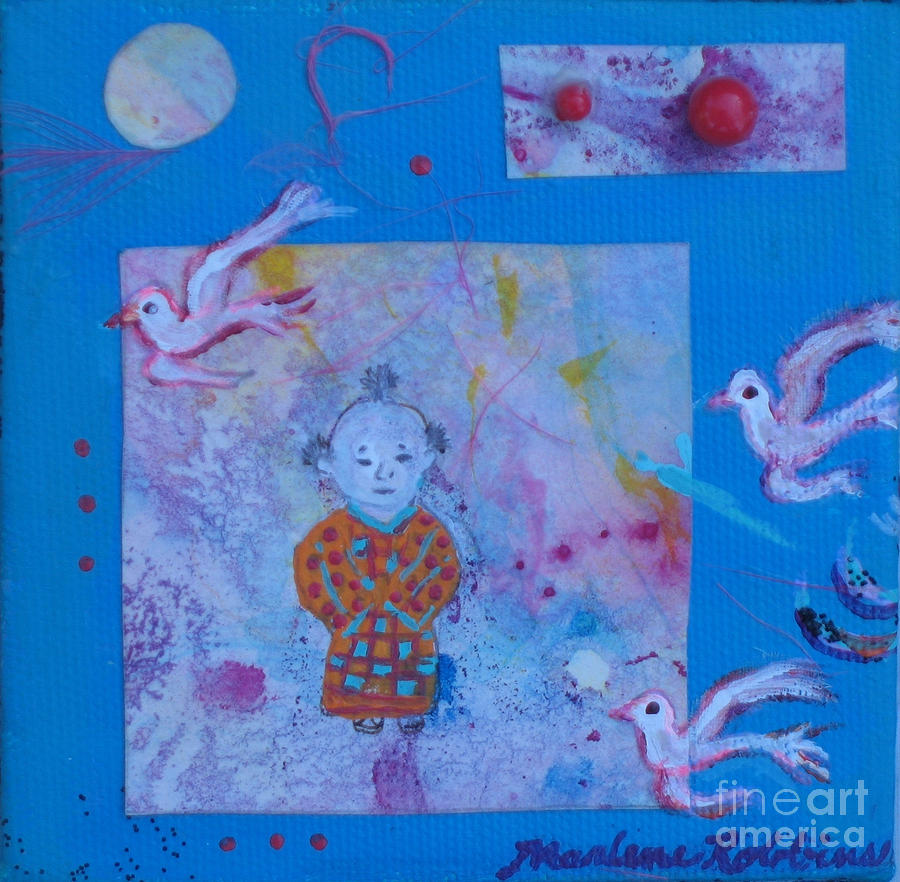 Man Mixed Media - Tranquil Moment by Marlene Robbins Man Mixed Media - Tranquil Moment by Marlene Robbins