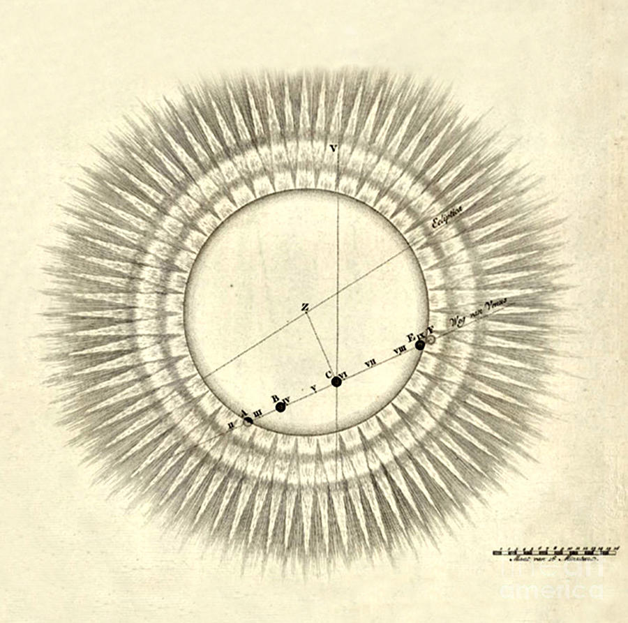 Planet Photograph - Transit Of Venus, 1761 #1 by Science Source