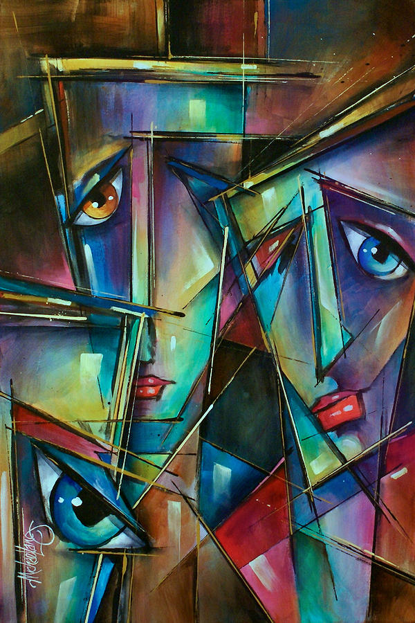 Portrait Painting - Trio #1 by Michael Lang