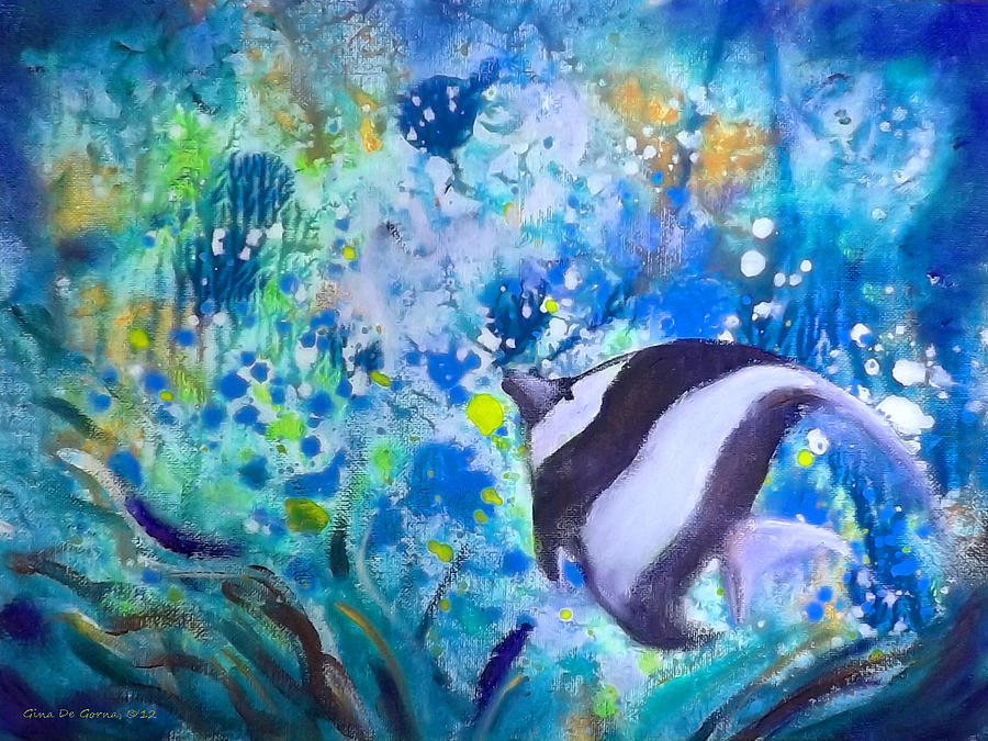 Tropical Fish #2 Painting by Gina De Gorna