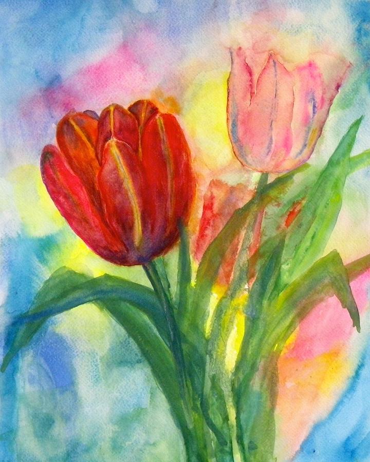 Tulips #1 Painting by Anna Ruzsan