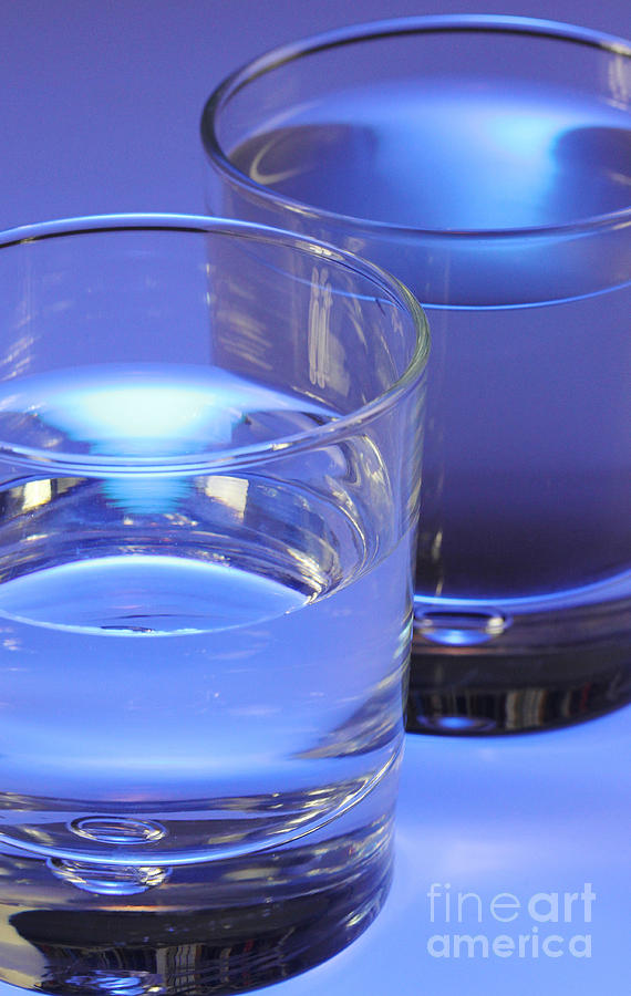 Still Life Photograph - Two Glasses Of Water #1 by Photo Researchers