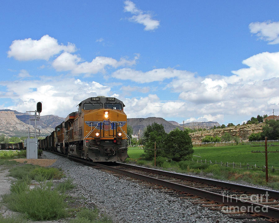 Union Pacific Coal Train in Spring Glen Utah #1 Photograph by Malcolm Howard