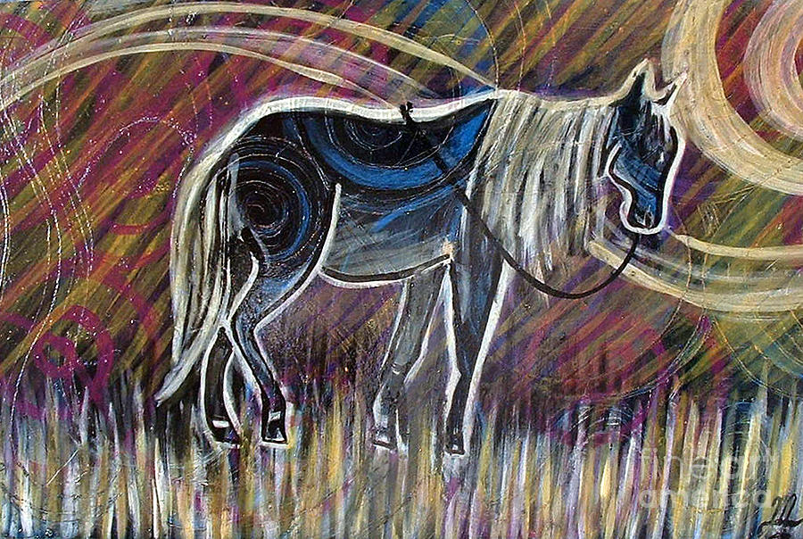 Don Quixotes horse Painting by Monica Furlow